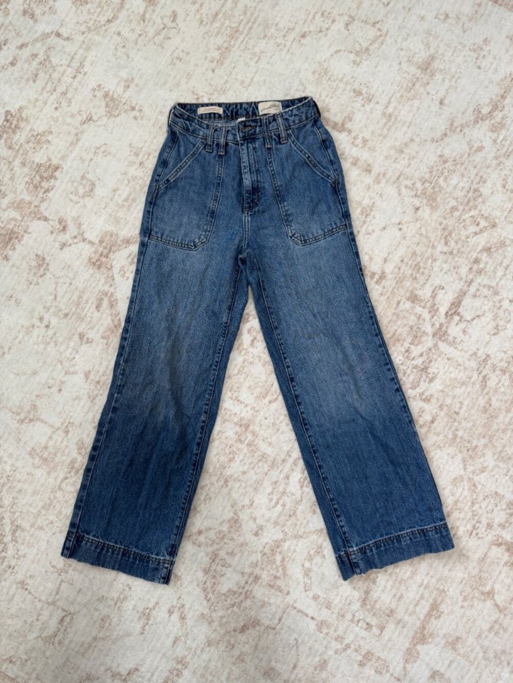 Universal Thread Wide Leg Patch Pocket Jeans 00 Short